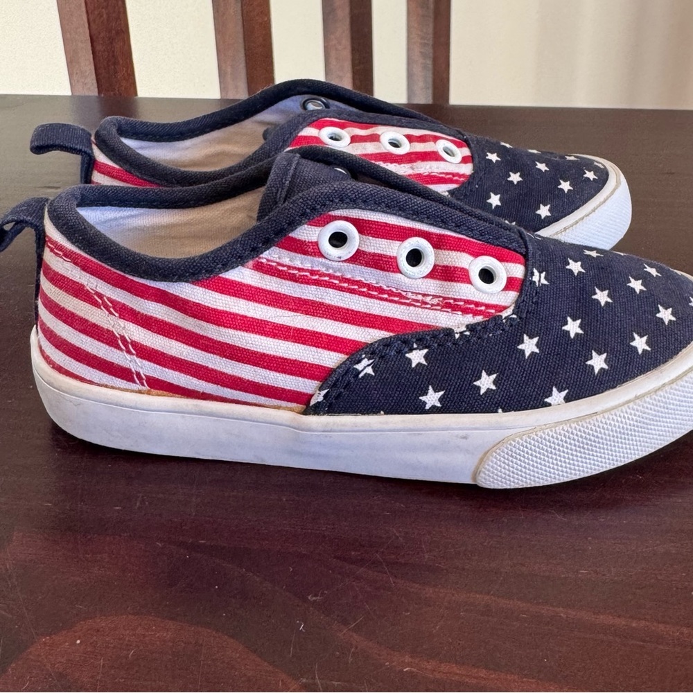 Gymboree toddler 9 Red White Blue Stars stripes patriotic flag 4th July shoes - Picture 7 of 12